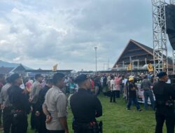 Polres Sumbawa Barat Lakukan Pengamanan Kampanye Akbar Paslon Bupati dan Wakil Bupati Sumbawa Barat