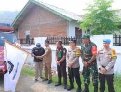 Kapolres Sumbawa Barat, Dandim 1628 SB, Ketua  KPU dan Bawaslu lepas pendistribusian kotak suara Pilkada 2024