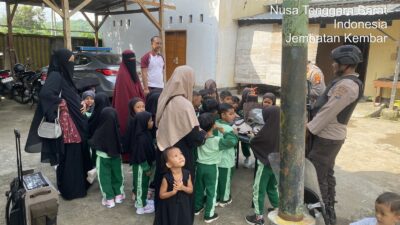 Intip Keseruan Anak TK Belajar Langsung dari Shabara Polres Lombok Barat