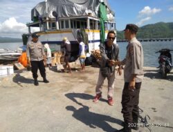 Polsek Kawasan Pelabuhan Laut Bima Laksanakan Patroli Rutin di Areal Dermaga Pelabuhan Laut Bima