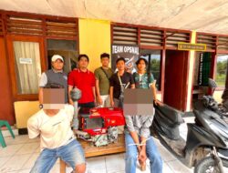 Tim Opsnal Polsek Sape Amankan Dua Pelaku Pencurian Alat Traktor Petani