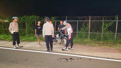 Cegah 3C, Polsek Lembar Gencarkan Patroli Blue Light Malam Hari