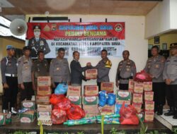 Polres Bima Kota Peduli Bencana, Salurkan Bantuan ke Korban Banjir di Wera