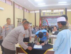 Polres Lombok Utara Gelar Penandatanganan Pakta Integritas Penerimaan Polri