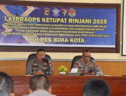Polres Bima Kota Gelar Latihan Pra Ops Ketupat Rinjani 2025, Siap Amankan Lebaran