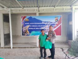Menyambut Hari Buruh, Direktorat Intelkam Polda NTB bersama Polsek Bayan Bagikan Bansos