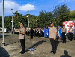 Polres Lombok Utara Gelar Upacara Tabur Bunga Sambut Hari Bhayangkara ke-79