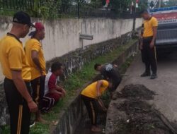 Personel Polsek Wawo Laksanakan Giat Gotong Royong di Mako