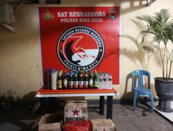 Sat Resnarkoba Polres Bima Kota Amankan Puluhan Botol Miras dari Lima Lokasi Berbeda