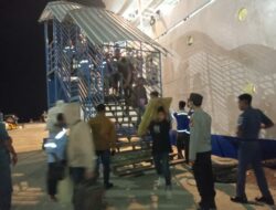 Polsek Kawasan Pelabuhan Laut Bima Laksanakan Pengamanan Embarkasi dan Debarkasi Kapal KM. LEUSER di Pelabuhan Bima