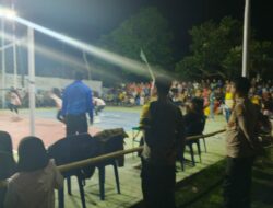 Polsek Langgudu Gelar Patroli Cipta Kondisi di Turnamen Voli dan Pasar Malam