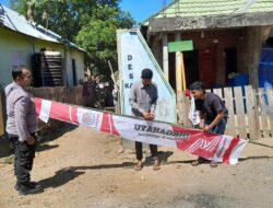 Sambut HUT RI ke-80, Polsek Jajaran Polres Bima Kota Ajak Warga Pasang Bendera Merah Putih dan Umbul-Umbul