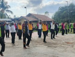 Polsek Sape Gelar Olahraga Bersama Masyarakat Sambut HUT RI ke-80