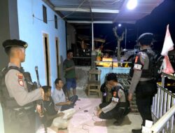 Patroli Jelang Subuh Sat Samapta Polres Bima Kota, Sampaikan Himbauan Kamtibmas kepada Warga