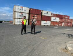 Unit Pamobvit Sat Samapta Polres Bima Kota Laksanakan Pengamanan di Obvit PT. PELINDO Cabang Bima