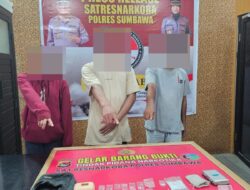 Gerebek Rumah di Maronge, Polres Sumbawa Sita 41,95 Gram Sabu dan Amankan Tiga Pelaku
