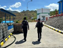 Unit Pamobvit Sat Samapta Polres Bima Kota Lakukan Pengamanan Objek Vital PLTMG Bonto Bima