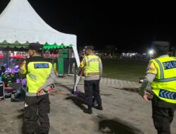 Polsek Taliwang Laksanakan Patroli Dialogis dan Pengamanan Kontes Musik dan Budaya di Alun-Alun Kota