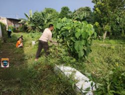 Antisipasi DBD di Musim Hujan, Bhabinkamtibmas Desa Luar dan Warga Dusun Stober Kompak Gotong Royong