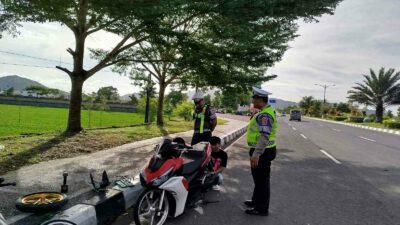 Satlantas Polres Lobar Antisipasi Balap Liar Jalur Bypass