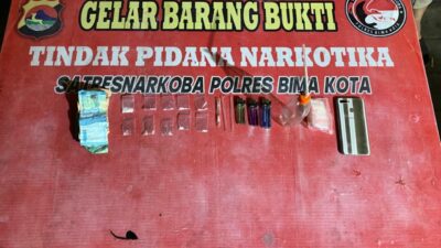 Sat Resnarkoba Polres Bima Kota Amankan Dua Terduga Pelaku Transaksi Sabu di Rabadompu Barat