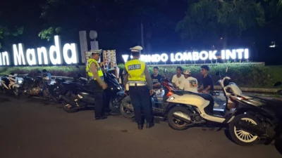 Satlantas Polres Lobar Sisir Bypass BIL 1-2, Cegah Balap Liar Malam Hari